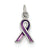 Sterling Silver Purple Enameled Awareness Charm hide-image