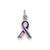 Purple Enameled Awareness Charm in Sterling Silver