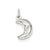 3-D Half Moon Charm in Sterling Silver