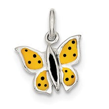 Sterling Silver Enameled Butterfly Charm hide-image