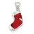 Sterling Silver Enameled Christmas Stocking Charm hide-image