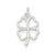 Four Leaf Clover Charm in Sterling Silver