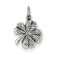 Sterling Silver Antiqued 4-Leaf Clover Charm hide-image