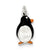 Sterling Silver CZ Enameled Polished Penguin Charm hide-image