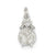 Sterling Silver Polished Clock Charm hide-image