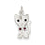 Enameled Cat Charm in Sterling Silver