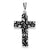 Antiqued Cross Charm in Sterling Silver