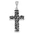 Sterling Silver Nugget Antiqued Cross Charm hide-image
