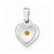 Sterling Silver Small Heart with Mustard Seed Pendant, Pendants for Necklace