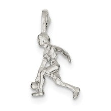 Sterling Silver Lady Bowler Charm hide-image