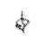 Antiqued Heart Charm in Sterling Silver