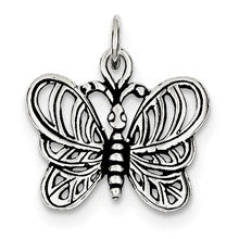 Sterling Silver Antiqued Butterfly Charm hide-image