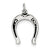 Antiqued Horse Shoe Charm in Sterling Silver