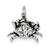 Antiqued Crab Charm in Sterling Silver