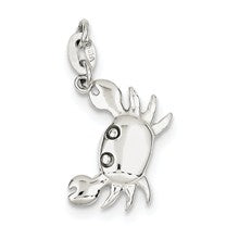 Sterling Silver Polished Crab Charm hide-image