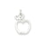CZ Apple Charm in Sterling Silver