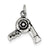 Antiqued Hairdryer Charm in Sterling Silver