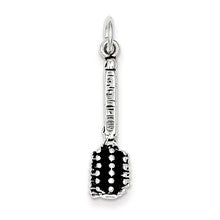 Sterling Silver Antiqued Round Hair Brush Charm hide-image