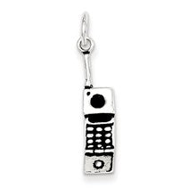 Sterling Silver Antiqued Cell Phone Charm hide-image