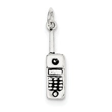 Sterling Silver Antiqued Wireless Phone Charm hide-image