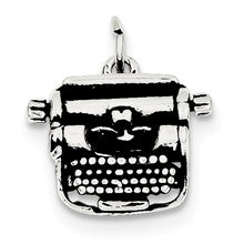 Sterling Silver Antiqued Typewriter Charm hide-image