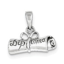 Sterling Silver Rolled-Up Diploma Charm hide-image