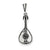 Antiqued Mandolin Charm in Sterling Silver