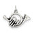Antiqued French Horn Charm in Sterling Silver