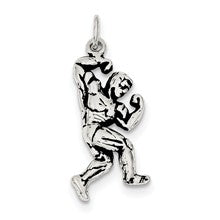 Sterling Silver Antiqued Body Building Charm hide-image