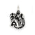 Antiqued Bull Dog Charm in Sterling Silver