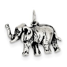 Sterling Silver Antiqued Elephant Charm hide-image