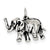 Sterling Silver Antiqued Elephant Charm hide-image