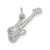 Electric Guitar Charm in Sterling Silver