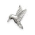 Hummingbird Charm in Sterling Silver