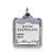 Blue Birth Certificate Charm in Sterling Silver