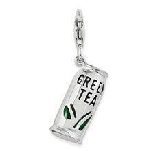 Amore La Vita Sterling Silver Enameled Green Tea Beverage Charm hide-image