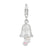 Wedding Bell with CZ And Pearl Charm in Sterling Silver