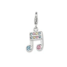Amore La Vita Sterling Silver Swarovski Element Music Note Charm hide-image