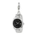 and Enamel Wristwatch Charm in Sterling Silver