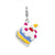 3-D Enameled Cake Charm in Sterling Silver