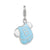 Enameled Shirt Charm in Sterling Silver