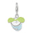 3-D Enameled Potted Plant Charm in Sterling Silver