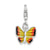 And Enameled Butterfly Charm in Sterling Silver