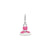 And Pink Enameled Crystal Dress Charm in Sterling Silver