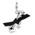 3-D CZ Ribboned Diploma Charm in Sterling Silver