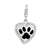 Amore La Vita Sterling Silver Polished And Enameled Heart With Dog Paw Print Charm hide-image