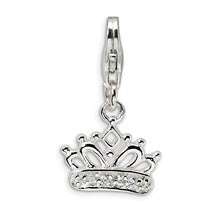 Amore La Vita Sterling Silver CZ Crown Charm hide-image