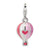 3-D Enameled Hot Air Balloon Charm in Sterling Silver