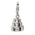3-D Wedding Cake Charm in Sterling Silver