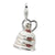 3-D Enameled Wedding Cake Charm in Sterling Silver